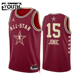 Maillot Basket Enfant All-Star 2024 Western Conference Nikola Jokic Rouge Swingman